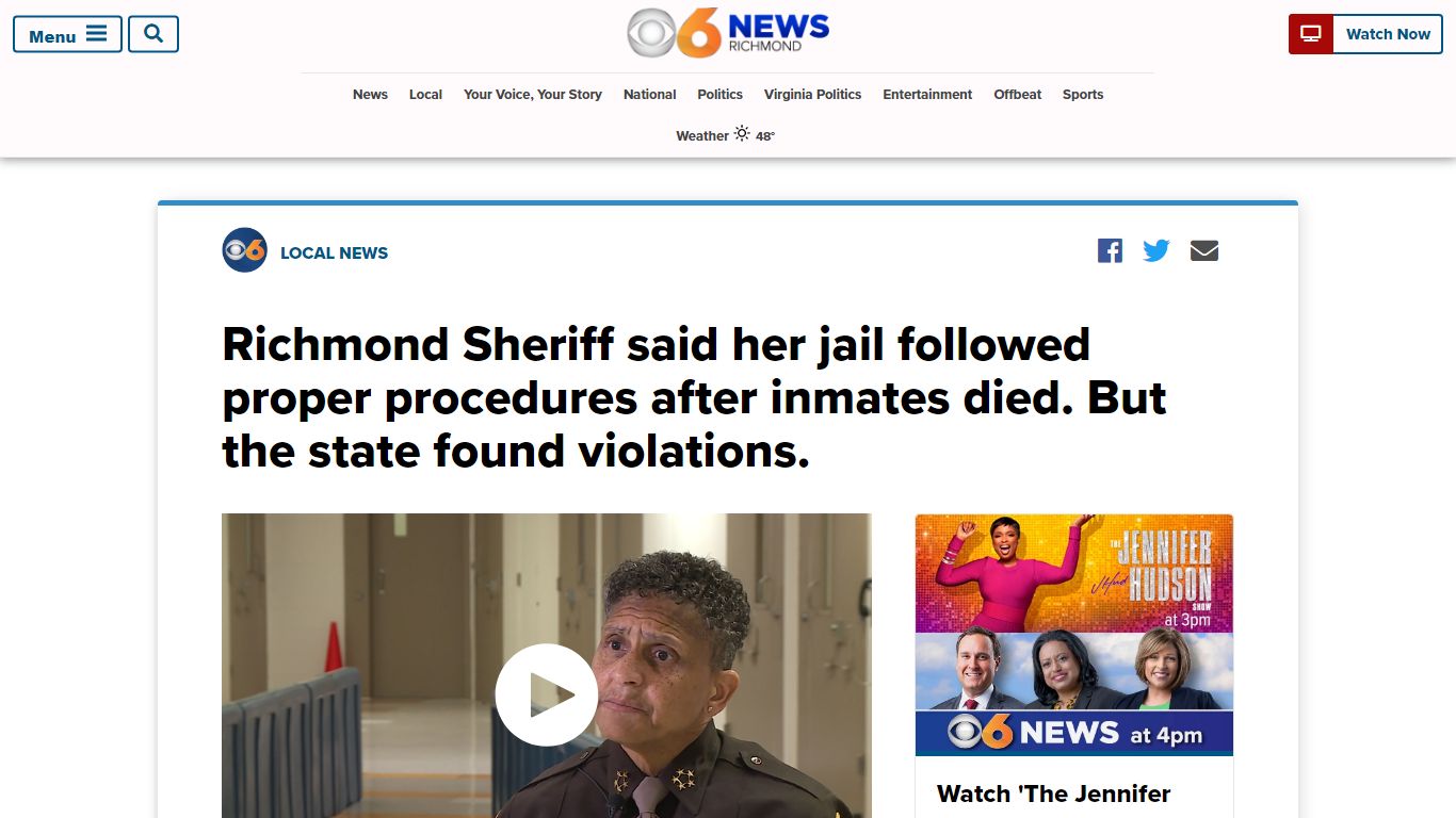 State finds violations after multiple inmates died at the Richmond City ...